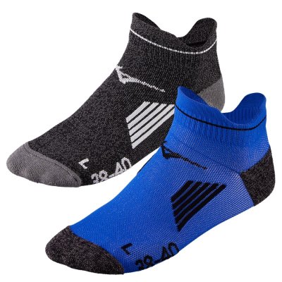 Calcetines Mizuno Active Training Mid 2P Mujer Negros / Azules - Chile M748WUYDQN